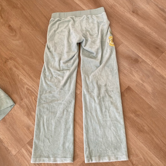 Juicy Couture Sweatsuit track suit seafoam green pastel floral RARE xs / p - Picture 5 of 12